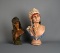 Two Vintage Chalkware Busts