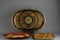 Lot of Three Vintage Colorful Trays
