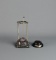 Antique Silver Hat Pin Holder & Antique Silver and Ebony Pin Cushion