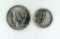 Two US Silver Coins—1923 Peace Silver Dollar & 1925 Stone Mountain Half Dollar