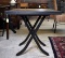 Vintage Folding Game Table with Floral Decorated Top