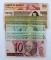 Mexican and Brazilian Currency Notes 1,100 Pesos, 19 Reals
