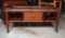 Vintage Mahogany Coffee Table with Magazine Shelves & Center Drawer
