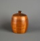 Vintage Oak Wood & Ceramic Biscuit Barrel or Tobacco Humidor