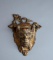 Antique Metal Bacchus Mask Wall Mounted Match Safe