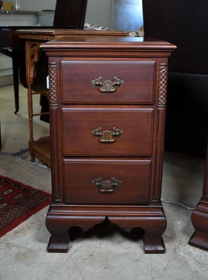 Vintage Mahogany Nightstand by Continental Furniture