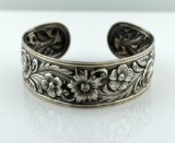 S. Kirk and Son Sterling Silver Repousse Cuff Bracelet