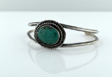 Vintage Southwestern Sterling Silver and Turquoise Cuff Bracelet