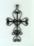 Vintage Mexican Sterling Silver Cross Pendant