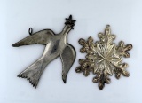 Lot of Two Gorham Sterling Silver Christmas Ornaments / Pendants