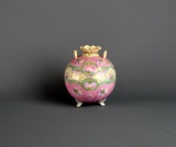 Vintage Moriage Decorated Hand Painted Porcelain Vase