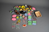 Lot of Vintage 1960s Barbie Doll Plastic Dishes and Utensils