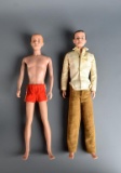 Two Vintage 1960s Ken Dolls with Clothes & Accessories