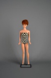 Vintage Titian Red Bubblecut (1961) Barbie w/ Bathing Suit & Wire Stand