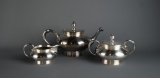 Meriden Quadruple Silver Plate Modernist Style Tea Set