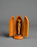 Vintage ANRI Italy Carved Wooden Madonna in Creche “Mary of All Prayers Chapel”