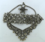 Brilliant Vintage Rhinestone Runway Necklace & Bracelet, Pin