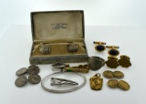 Lot of Vintage Men's Jewelry—Cufflinks, Tie Clips and More