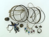 Lot of Vintage Sterling Silver Jewelry and Thimbles