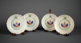 Four Haviland Limoges Daughters of the American Revolution Cabinet Plates with Boxes