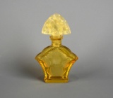 Vintage Yellow Glass Perfume Bottle