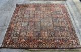 Vintage Persian Bakhtiari Handknotted Wool 10' x 11' Carpet