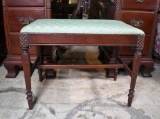 Vintage Mahogany Vanity Bench by Continental Furniture