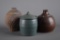 Lot of Three Folk Pottery Jars