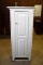 White Painted Pine Slimline Storage Storage Cabinet with 4 Shelves