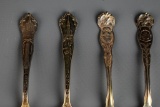 Set of Four Silver Plate Collectors Spoons—Boston (2), Pennsylvania, Ohio