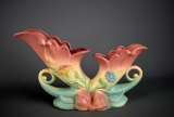 Hull Art Pottery USA Bowknot B-13 13” Double Vase