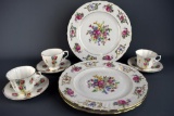 Vintage Epiag Czechoslovakia Floral Dinnerware Plates, Cups & Saucers