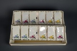 Set of 12 Vintage Porcelain Placesetting Name Holders by Shafford, Japan