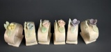 Set of 6 Vintage Porcelain Napkin Rings by Ardalt, Japan
