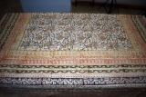 Authentic Traditional Indian Kalamkari Cotton Fabric Piece, 60 x 64”