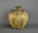 Large Decorative Pottery Centerpiece 11” Vase