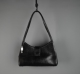 Fossil Black Handbag w/ Contrasting Stitching