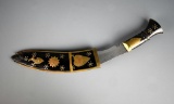 Vintage Oriental Curved Dagger/Knife w/ Sheath