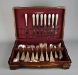 Set of Kirk Steiff “Betsy Patterson” Sterling Silver Flatware with Lined Storage Case