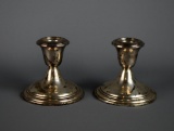 Pair of Alvin Weighted Sterling Silver Candle Holders