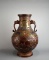 Vintage Japanese Bronze Champleve Handled Urn