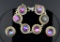 Mid-Century Elsa Schiaparelli Headlight Iridescent Watermelon Rhinestone Bracelet & Clip Earrings