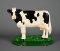 Cold Painted Cast Iron Holstein Cow Door Stop