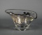 Vintage Silver City Clear Glass “Flanders”  Silver Overlay Bowl