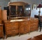 Vintage Elm Serpentine Front Triple Dresser (Lots 30-32 & 34 Match)