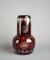 Vintage Mid Century Bohemian Ruby Cut Crystal Tumble Up Bedside Decanter Set