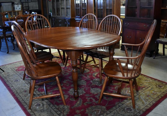 Pennsylvania House Cherry Windsor Chairs: Two Master & Four Side Chairs