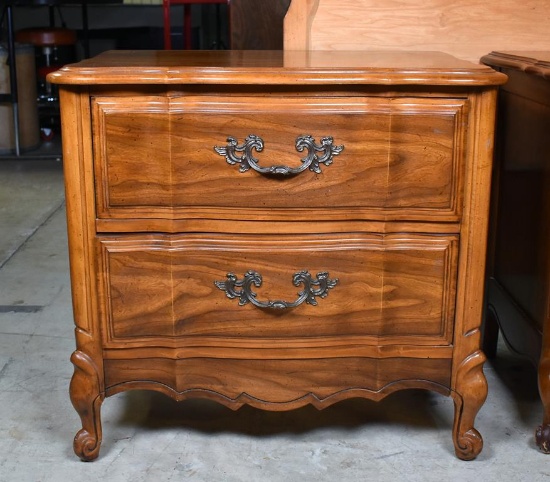 Vintage Elm Serpentine Front Nightstand (Lots 30-32 & 34 Match)