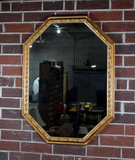 Octagonal Giltwood Wall Mirror