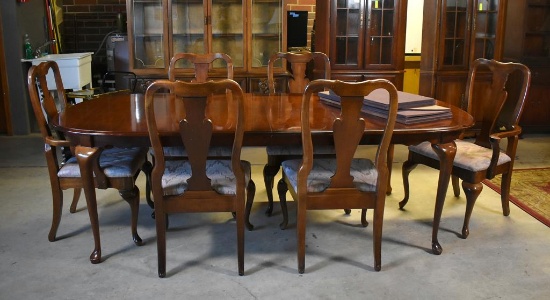 American Drew Cherry Dining / Conference Table w/ Two Leaves & Custom Protective Pads